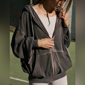 Free People Movement Oversized Zip Up Hoodie